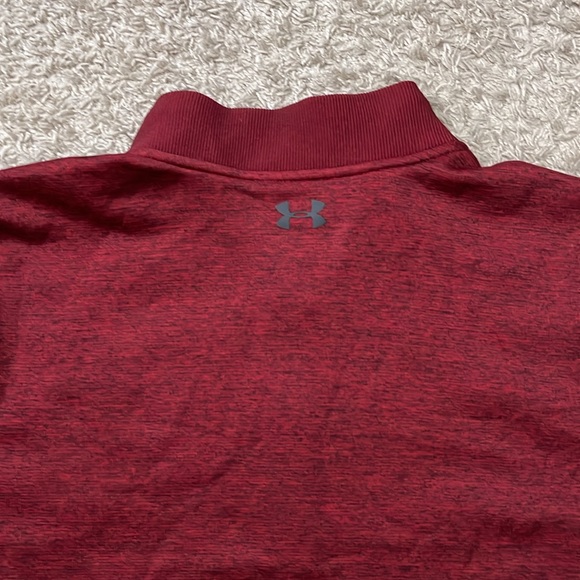 EUC Men’s Under Armour Loose Storm1 Red Heather Golf 1/4 Zip Sweatshirt Size XXL - Picture 9 of 10